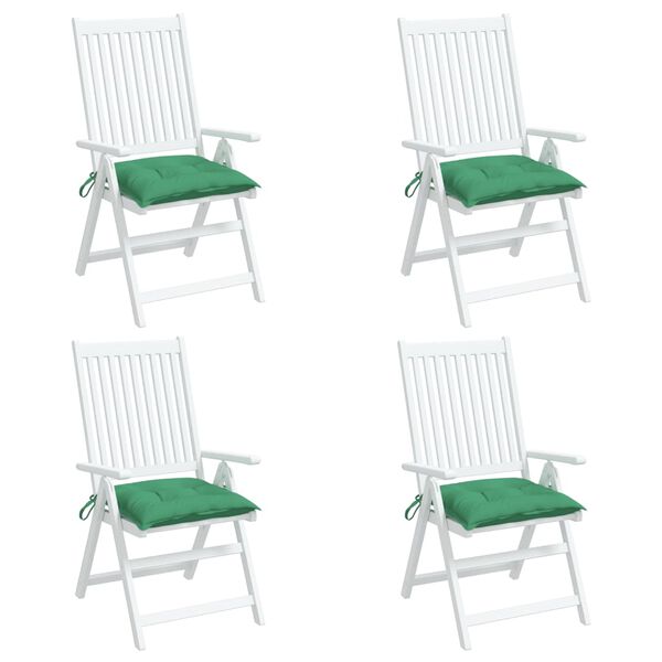 vidaXL Chair Cushions 4 pcs Green 40x40x7 cm Oxford Fabric