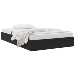 vidaXL Storage Bed with Mattress Black 120 x 200 cm Velvet
