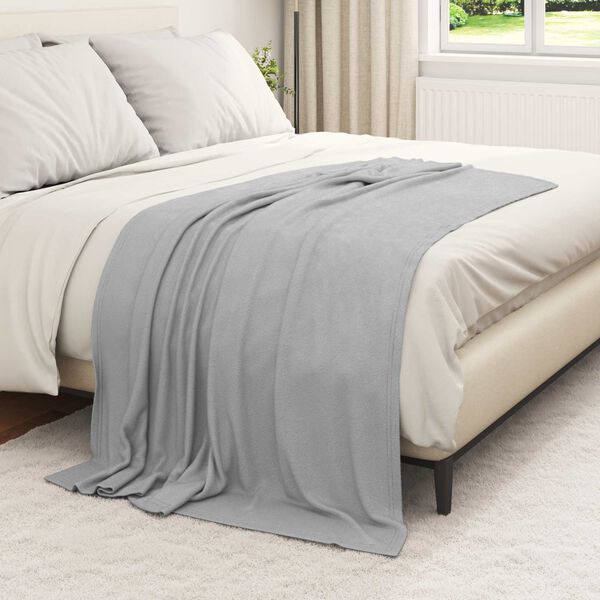 vidaXL Throw Blankets 24 pcs Grey 170 x 130 cm Fleece