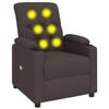 vidaXL Massage Chair Dark Brown Fabric