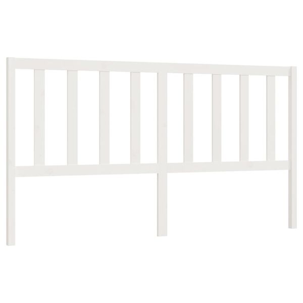 vidaXL Bed Headboard White 186x4x100 cm Solid Wood Pine