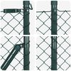 vidaXL Fence Post Green 25 x 0.6 m (40 x 40 mm mesh) Steel and PVC