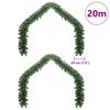 vidaXL Christmas Garland 2 pcs Green 20 m PVC
