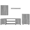 vidaXL TV Cabinet Set Wall-mounted 4 pcs Grey Sonoma Engineered wood