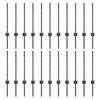 vidaXL Embedded Fence Post 22 pcs Grey 100 cm Powder-Coated Steel