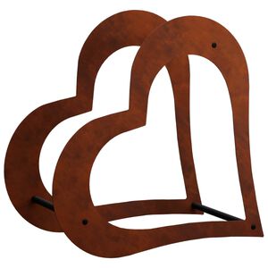 vidaXL Log Holder 41 x 40 x 20 cm Weathering Steel Rusty