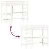 vidaXL Loft Bed without Mattress White 75x190 cm Small Single Solid Wood Pine