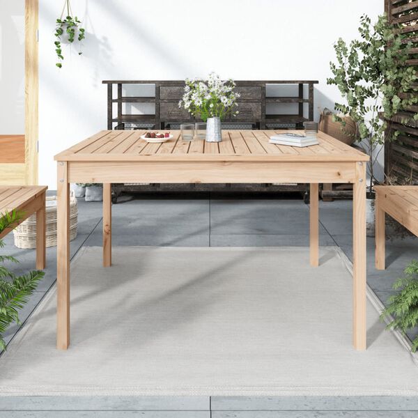 vidaXL Garden Table 121x82.5x76 cm Solid Wood Pine