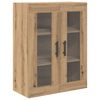 vidaXL Highboard 2 pcs Artisan Oak Engineered Wood and Glass