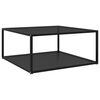 vidaXL Coffee Table Black 80x80x35 cm Tempered Glass