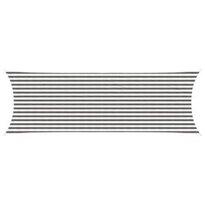 vidaXL Sunshade Sail 2 x 6 m HDPE Rectangular Light Grey and White