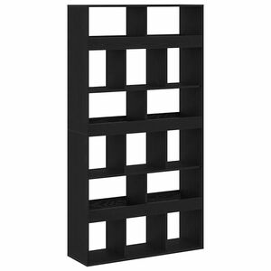 vidaXL Book Cabinet 15-Tier 100 x 33 x 187.5 cm Black Oak