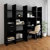 vidaXL Book Cabinet Black 40x35x180 cm Engineered Wood