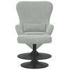 vidaXL Egg Chair with Footstool Light Grey 63 x 73 x 90 cm Velvet