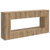 vidaXL Console Table Artisan Oak 155 x 29 x 74 cm Engineered Wood