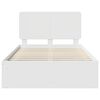 vidaXL Bed Frame with Headboard White 135 x 190 cm Solid Pine Wood