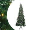 vidaXL Corner Artificial Christmas Tree Green 210 cm PVC and Metal