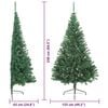 vidaXL Artificial Pre-lit Christmas Tree Green 240 cm PVC