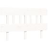vidaXL Bed Frame without Mattress White 140x190 cm Solid Wood