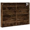vidaXL Vitrine Cabinet Smoked Oak 80x8,5x58 cm Engineered Wood