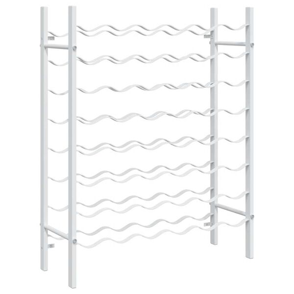 vidaXL Wine Rack for 48 Bottles White Metal