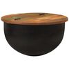 vidaXL Coffee Table Black 50x27 cm Solid Wood Reclaimed
