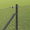 vidaXL Fence Post Grey 10 x 1.2 m (16 x 16 mm mesh) Steel and PVC