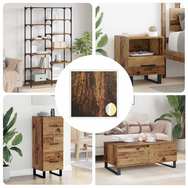 vidaXL Self-adhesive Screw Cover 12 pcs Old Wood &Oslash; 20 x 0.5 mm