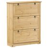 vidaXL Shoe Cabinet "Corona" 99x32x124,5 cm Solid Wood Pine