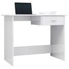 vidaXL Desk High Gloss White 100x50x76 cm Engineered Wood