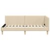 vidaXL Corner Bed Frame with Headboard Cream 80 cm x 200 cm Velvet