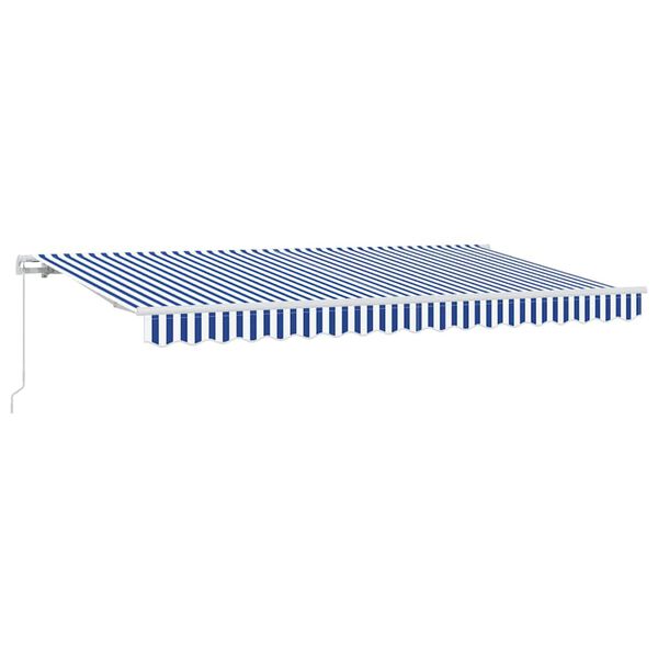 vidaXL Retractable Awning Manual Blue 350 x 200 cm Fabric