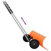 vidaXL Snow Shovel with Extendable Handle Orange 96 cm Blade Steel
