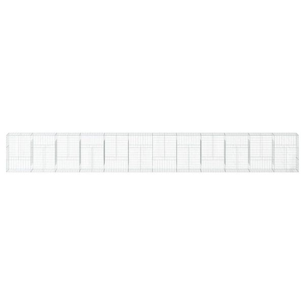 vidaXL Gabion Basket with Cover 1200x50x150 cm Galvanised Iron