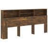 vidaXL Headboard Cabinet Smoked Oak 220x19x103.5 cm