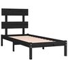vidaXL Bed Frame without Mattress Black 100x200 cm Solid Wood