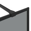 vidaXL Walk-in Shower Wall Black 100 x 195 cm Tempered Glass