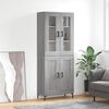 vidaXL Highboard Grey Sonoma 69.5x34x180 cm Engineered Wood