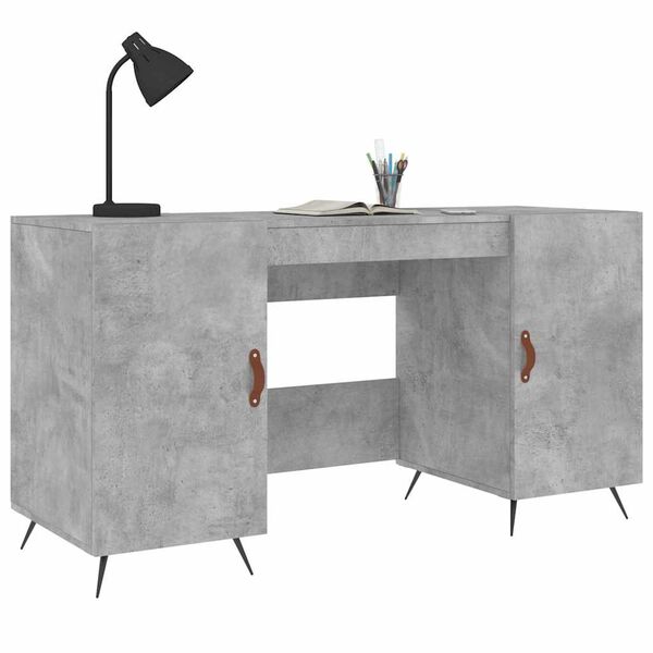 vidaXL Desk Concrete Grey 140x50x75 cm Engineered Wood