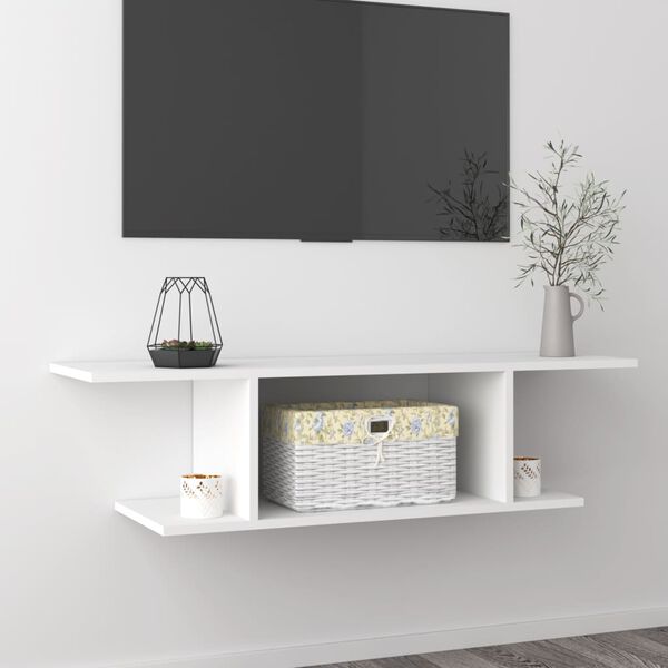 vidaXL Wall Mounted TV Cabinet White 103x30x26.5 cm