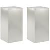 vidaXL Plant Stand 2 pcs Silver 40 x 40 x 80 cm Steel