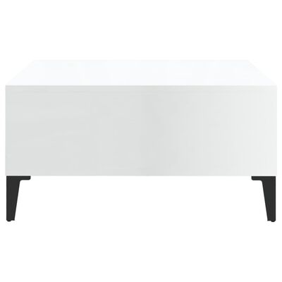 vidaXL Coffee Table High Gloss White 60x60x30 cm Engineered Wood
