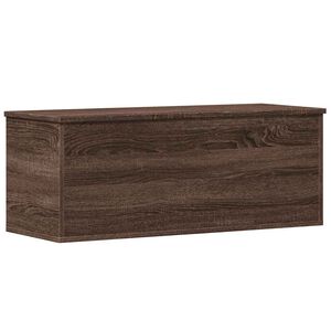 vidaXL Storage Box Brown Oak 90x35x35 cm Engineered Wood