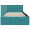 vidaXL Corner Bed Frame with Headboard Turquoise 90 cm x 200 cm Velvet