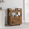 vidaXL Kitchen Trolley Smoked Oak 60x45x80 cm Engineered Wood