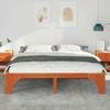 vidaXL Bed Frame Brown 200 x 200 cm Solid Pine Wood