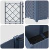 vidaXL Garden Planter 3 pcs Grey 80 x 80 x 143 cm Steel