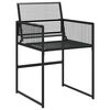vidaXL Garden Dining Set 9 pcs Black Powder-Coated Steel