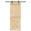 vidaXL Sliding Door with Hardware Set 85x210 cm Solid Wood Pine
