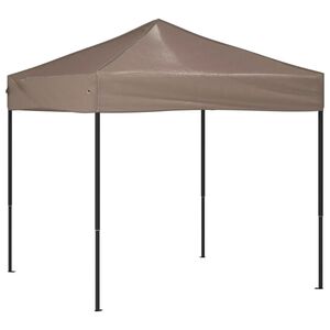 vidaXL Party Tent | Taupe | 210D Oxford Fabric with Silver Coating | 2x2 m